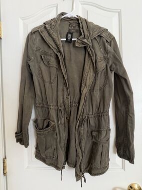 Talula Olive Green Military Anorak Jacket with Hood